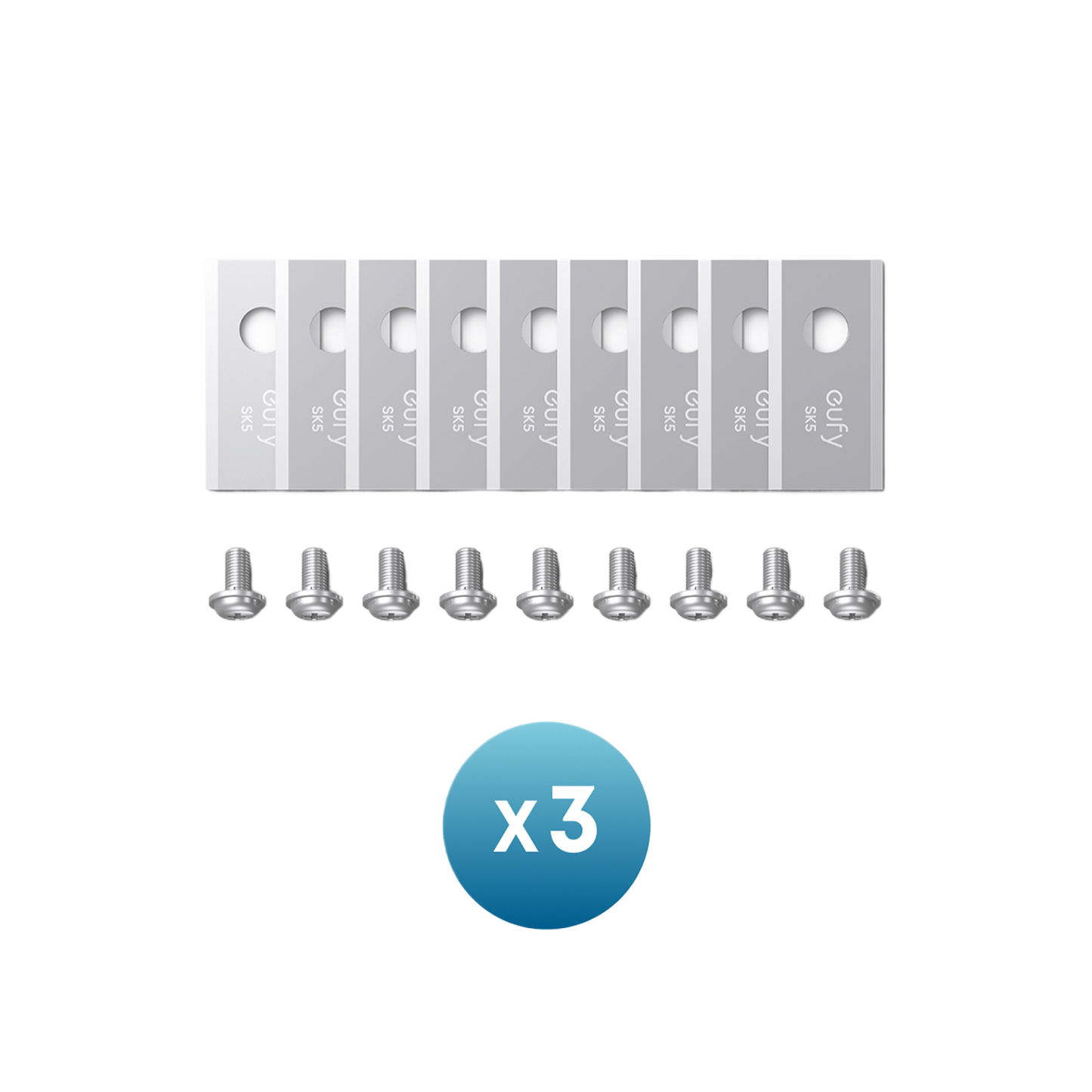 eufy Replacement Blade Set: 3*(9 Lawn Mower Blades and 9 Screws) Compatible E15