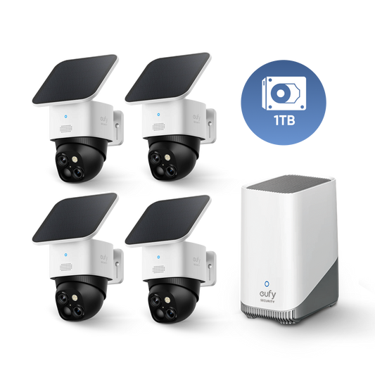 SoloCam S340  (4-Cam Pack) + HomeBase S380+ 1 TB Hard Drive