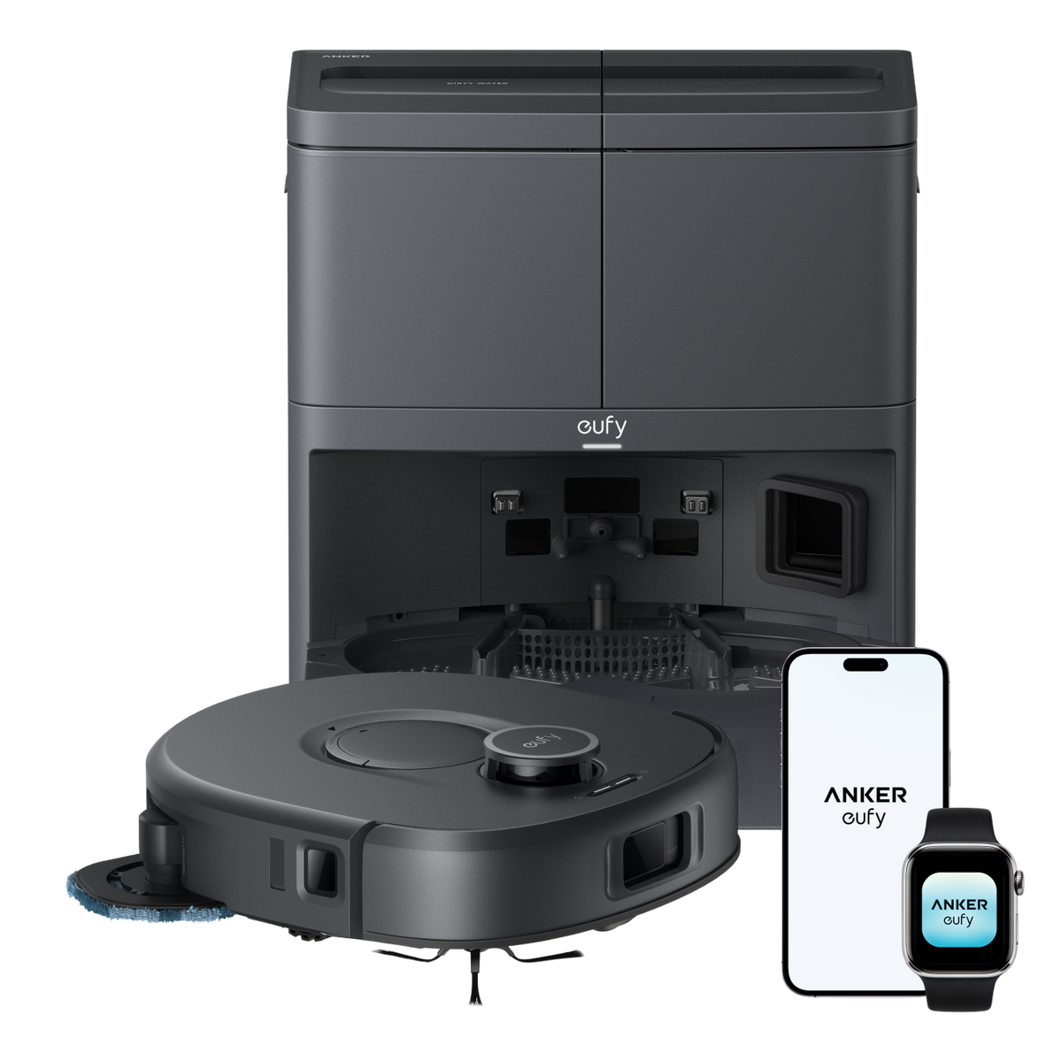 Anker eufy C30 Edge Robot Vacuum and Mop Combo, 35,000 Pa, Edge-to-Edge Mop